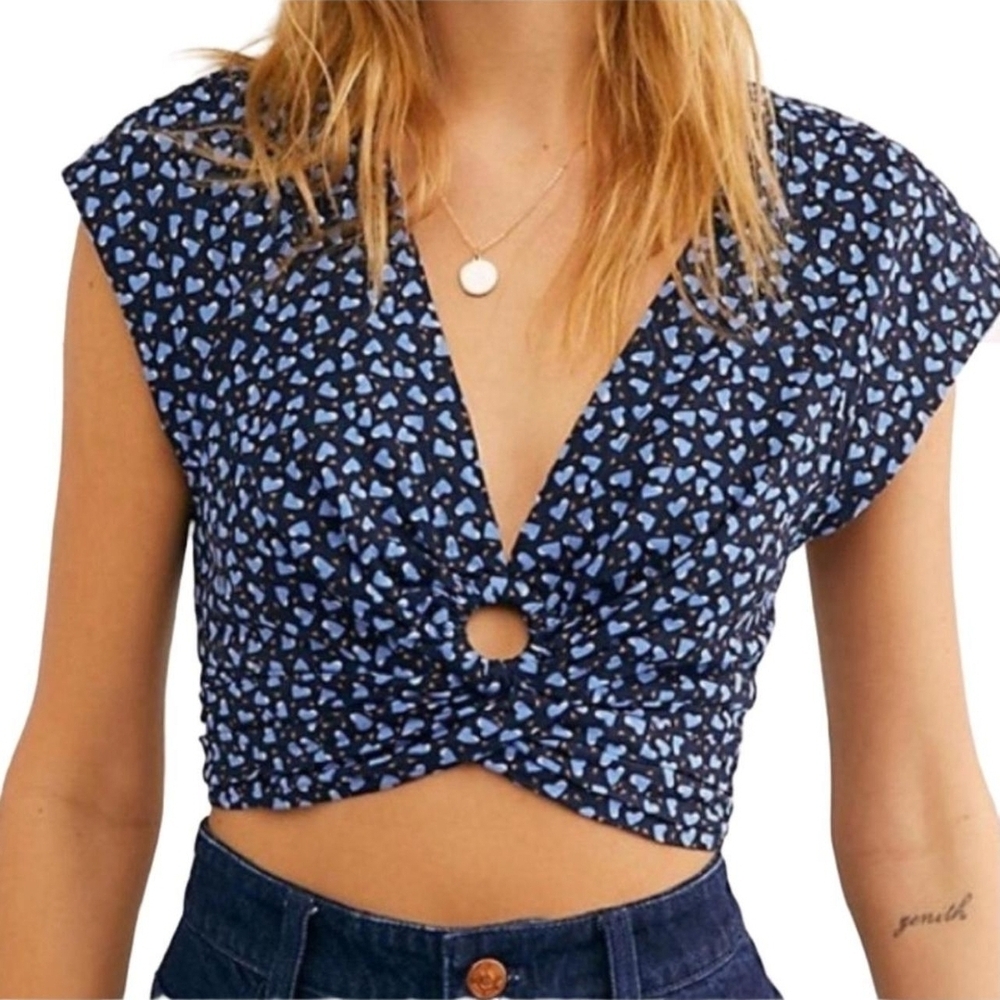 Free People Havana Honey Heart Crop Top